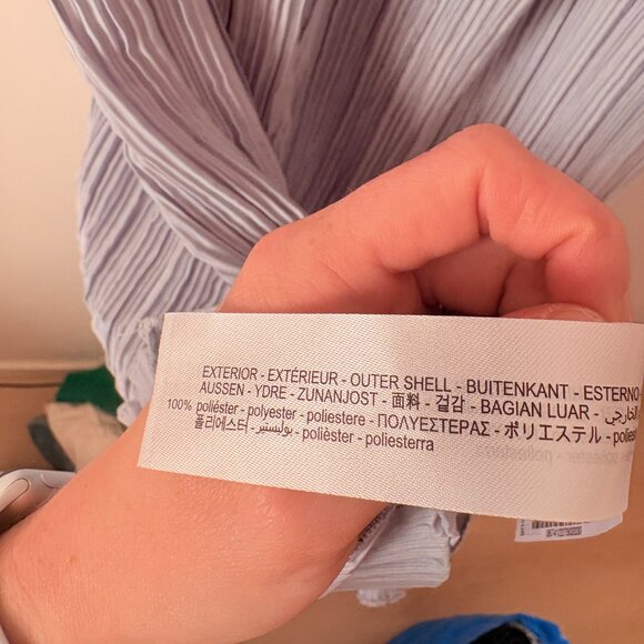 Zara Cut Out Pleated Midi Long Dress Light Blue Size Medium - Picture 10 of 10